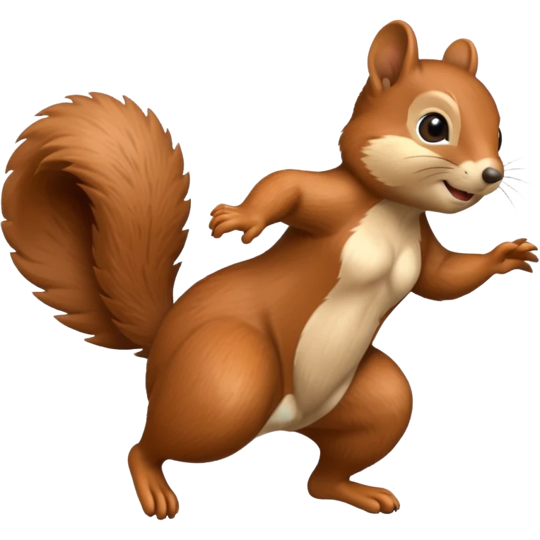 Squirrel skipping emoji