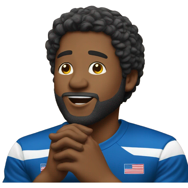 Guy singing the national anthem emoji
