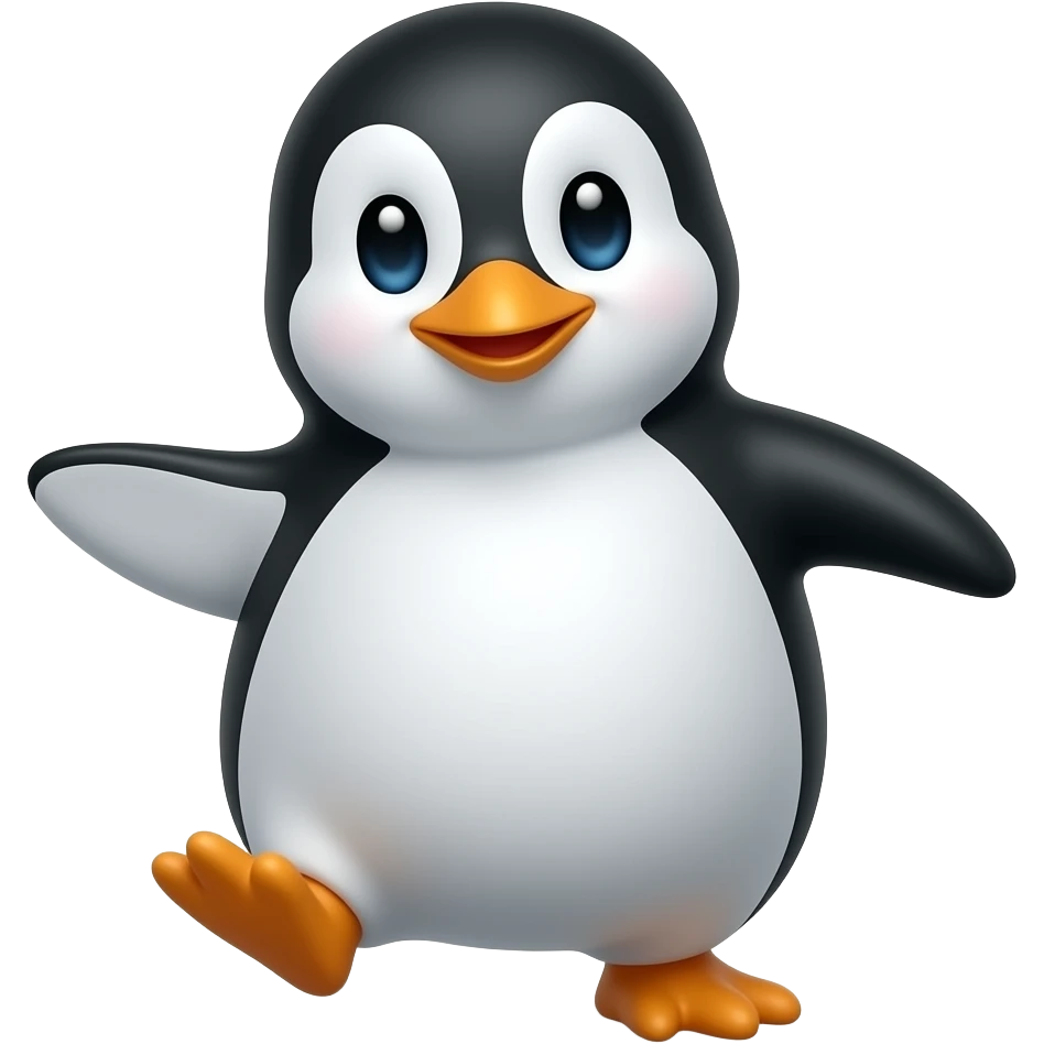 Dancing penguin emoji