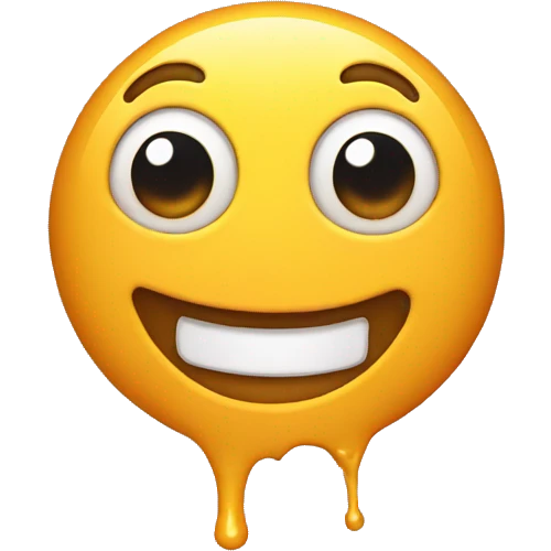 Emoji melting and smiling  emoji
