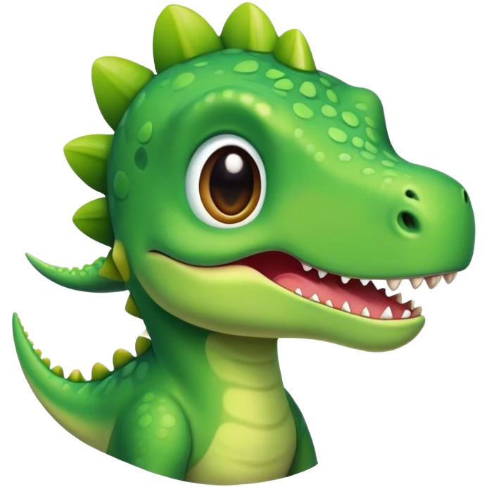 green cute dino  emoji
