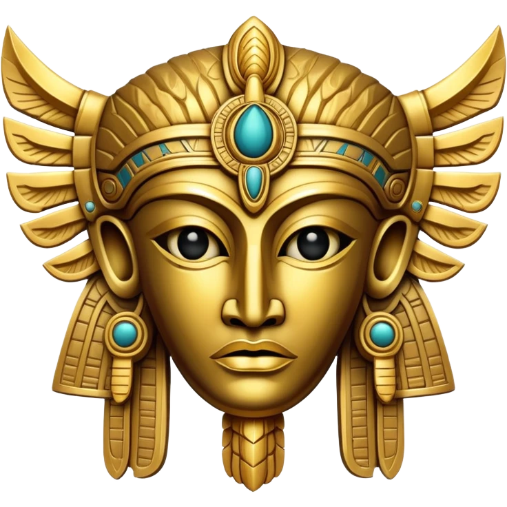 golden Anunnaki mask, ornate details emoji