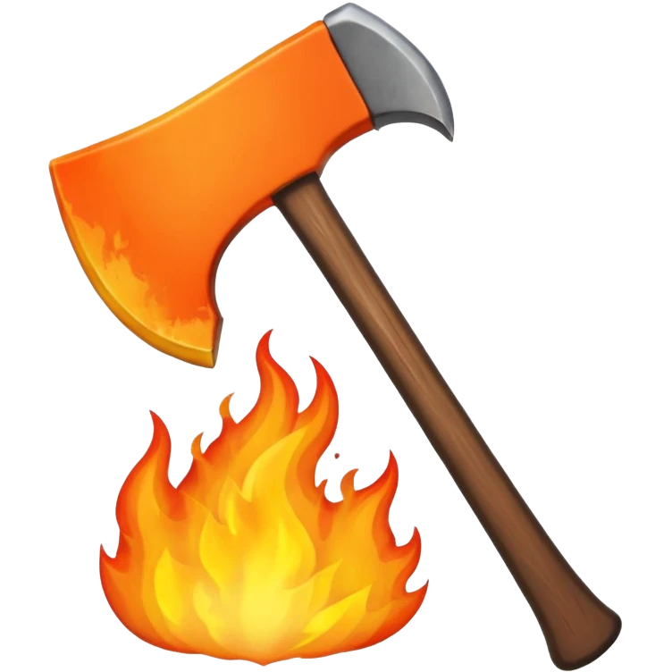 axe on fire emoji