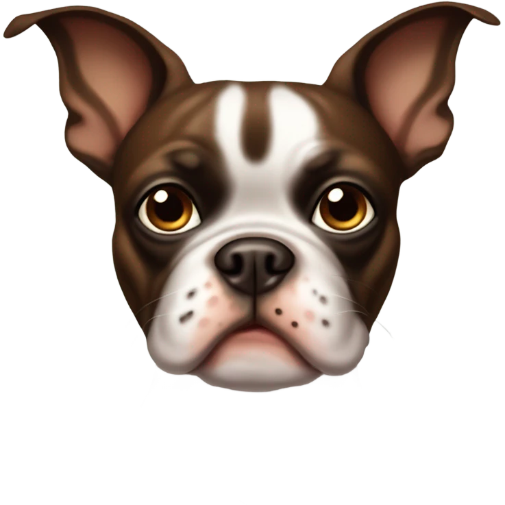 Brown Boston terrier  emoji
