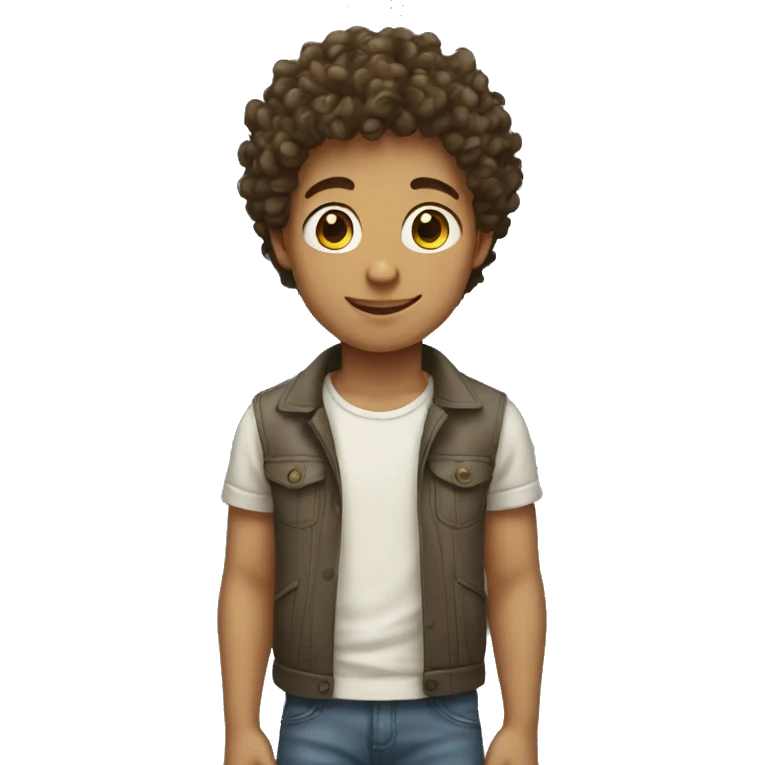 boy with curly hair fair skin developer emoji