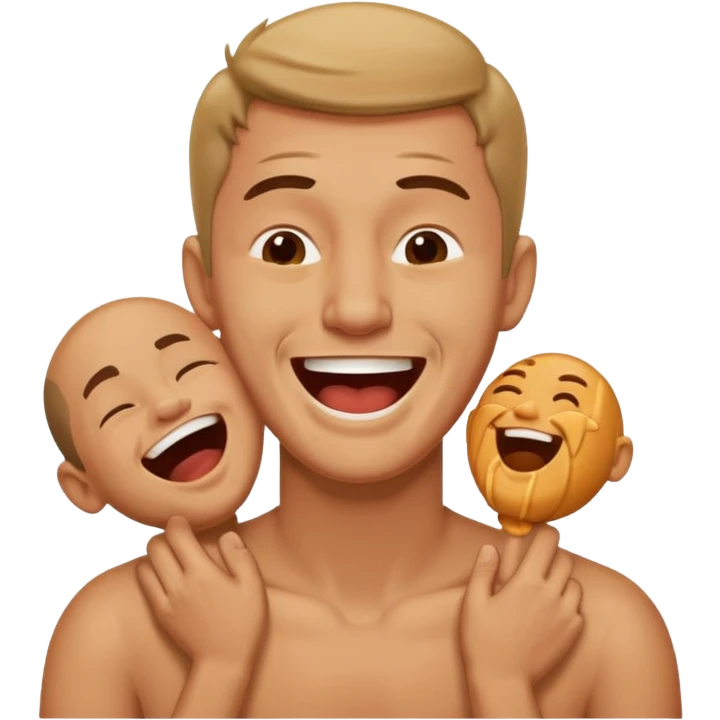 Man choking while laughing emoji