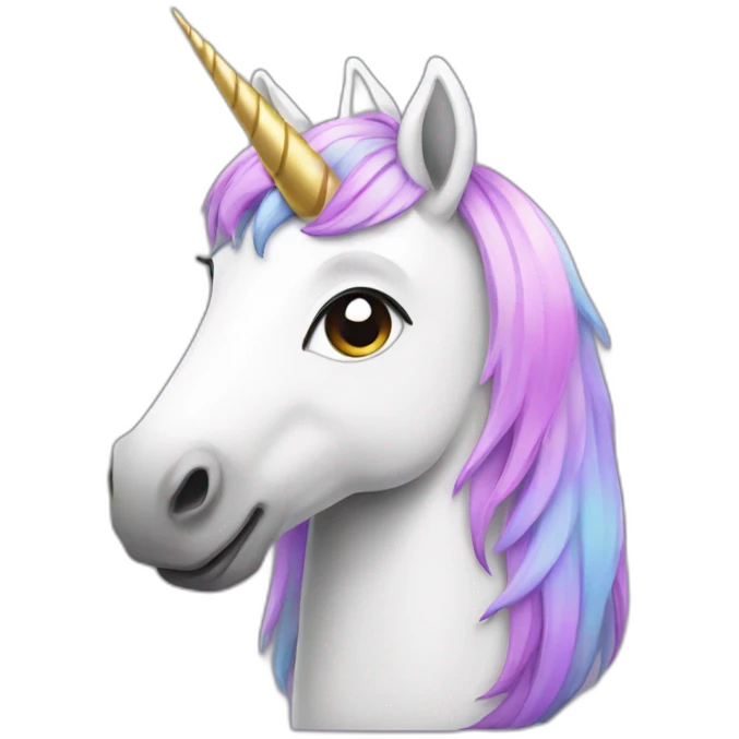 Cartoon unicorn shows class emoji