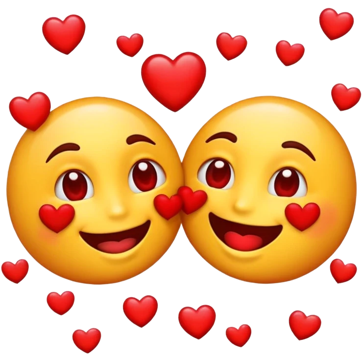 emoji mit herzen und kuss emoji