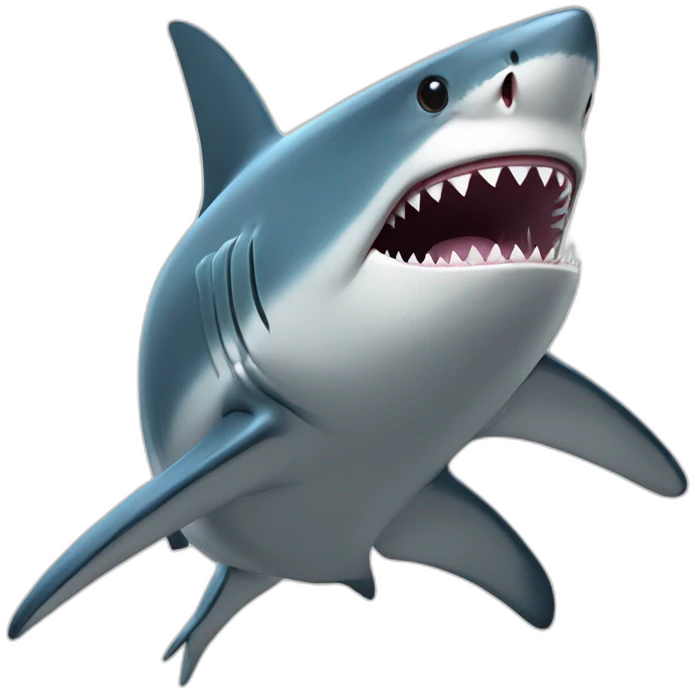Shark in computer emoji
