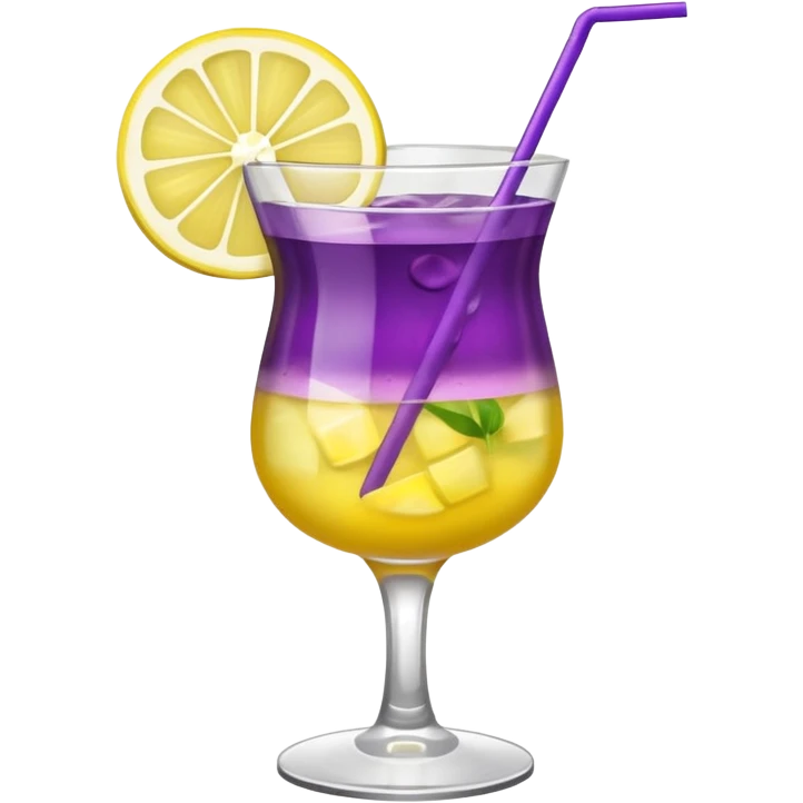 Purple Yellow Cocktail  emoji