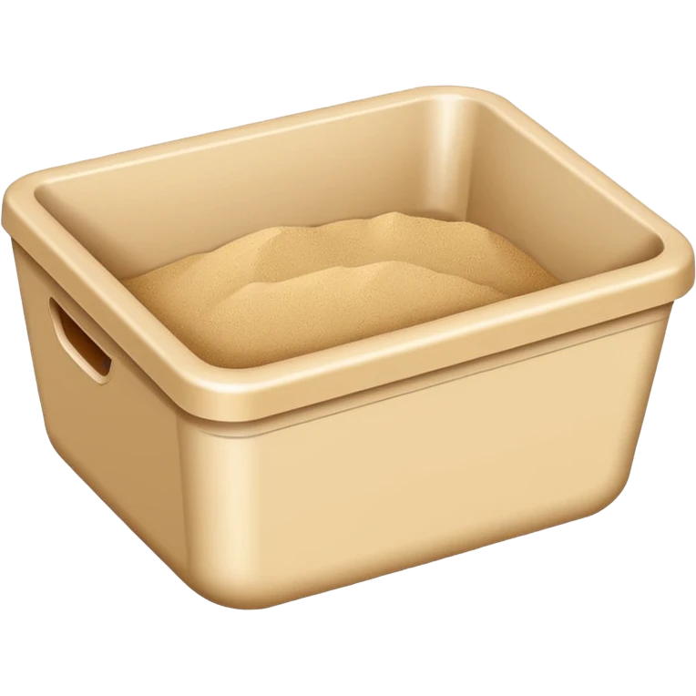 cat litter box with sand emoji