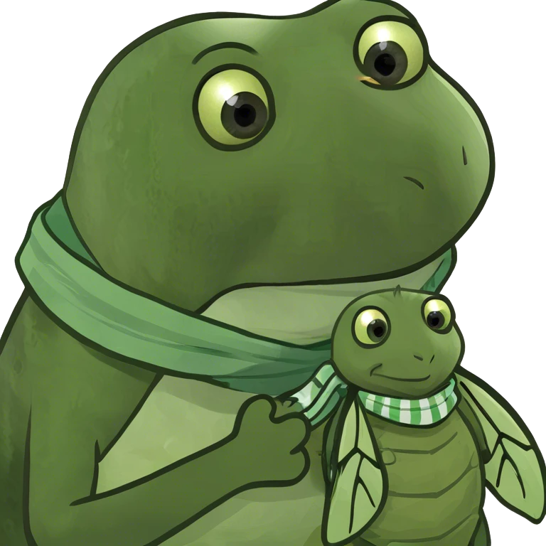 Turtle hugging moth  emoji