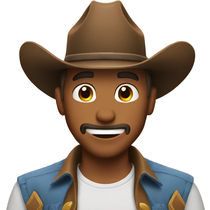 Super exited cowboy emoji