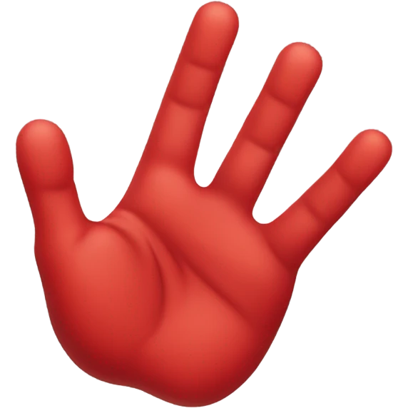 red hand emoji