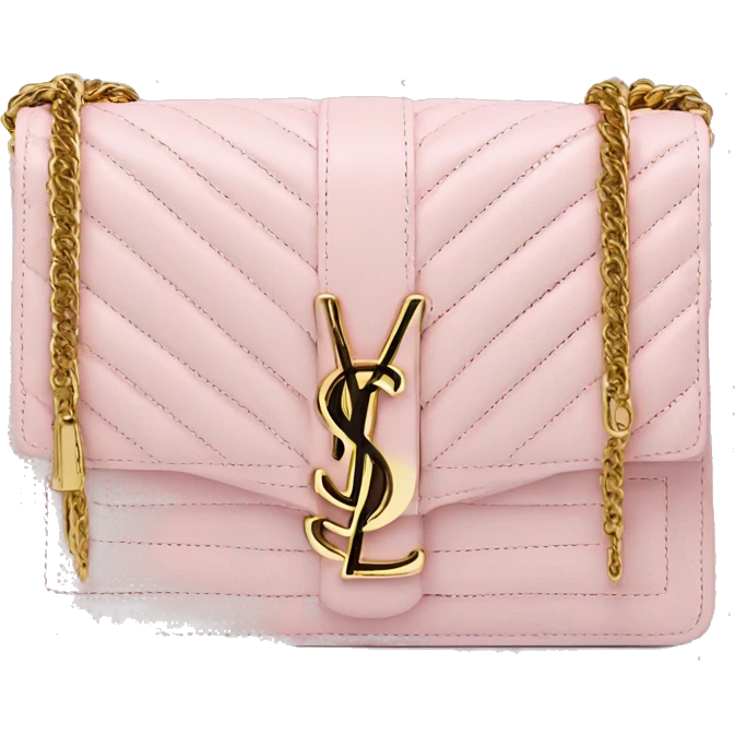YSL purse baby pink emoji
