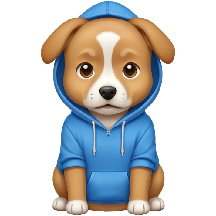dog wearing a hoodie emoji