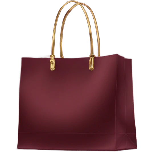luxury shopping bag in burgundy colour emoji