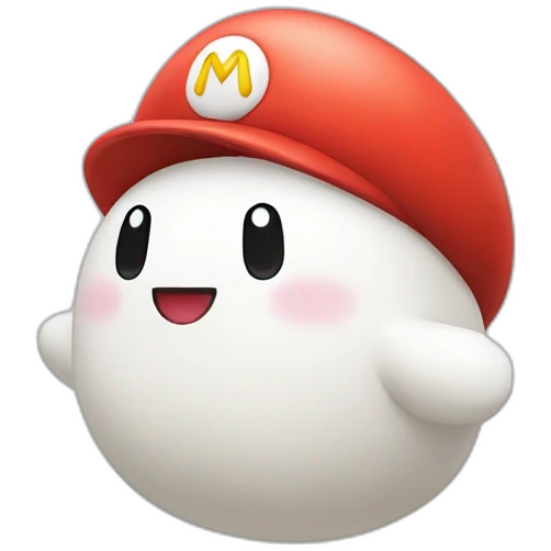 Molang disguise as mario emoji