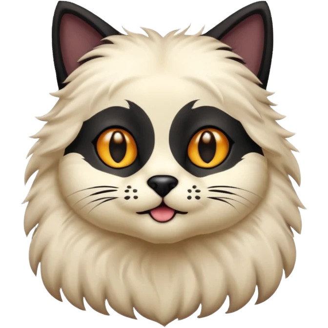 Black cat mixed with dog emoji