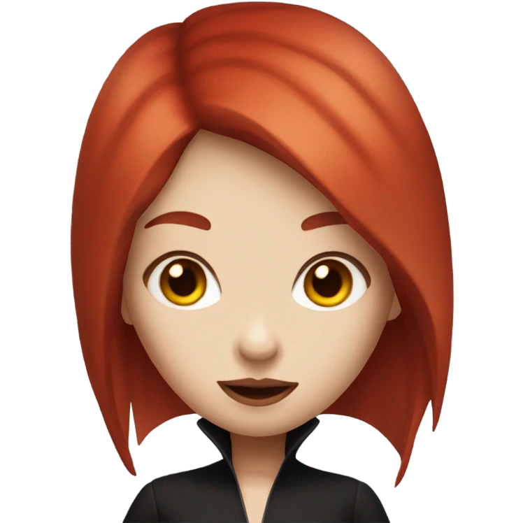 vampire girl with red hair and fair skin emoji