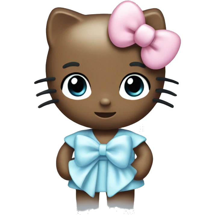 hello kitty with a pale blue bow emoji