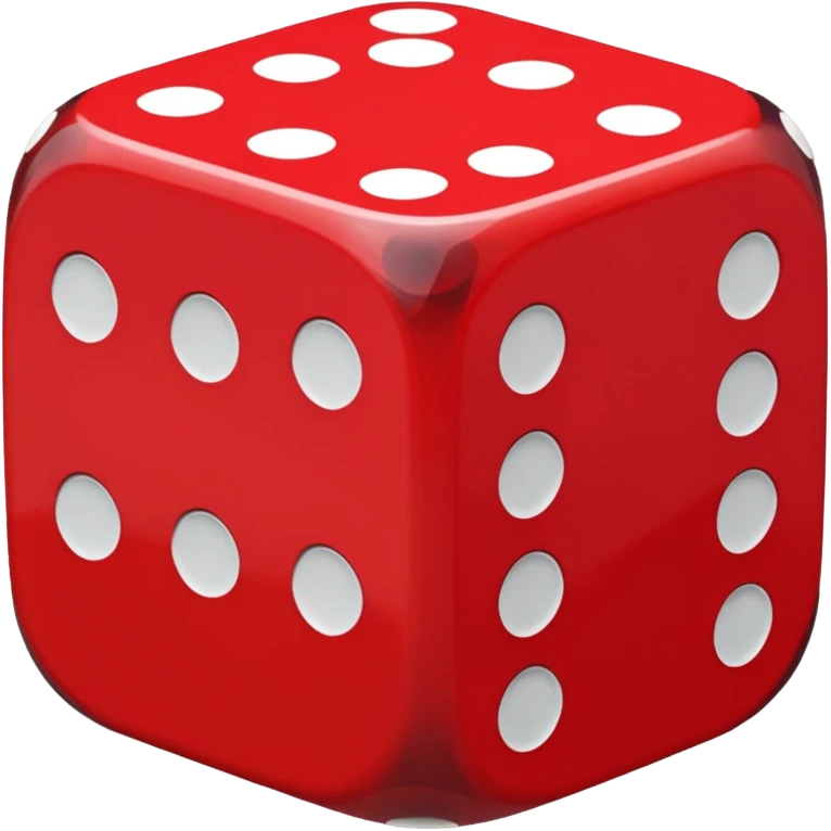 dice nero e rosso emoji