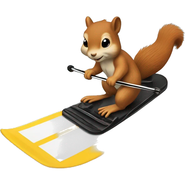Squirrel water skiing ￼ emoji