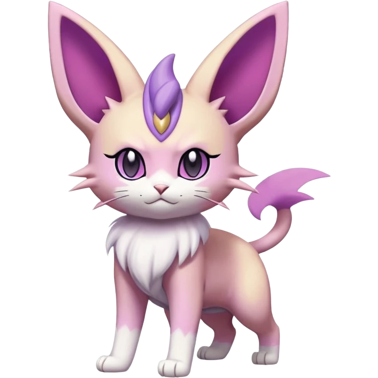 Meowth-Espeon-Skitty-Pokémon-Fakémon-hybrid-creature (full body) emoji