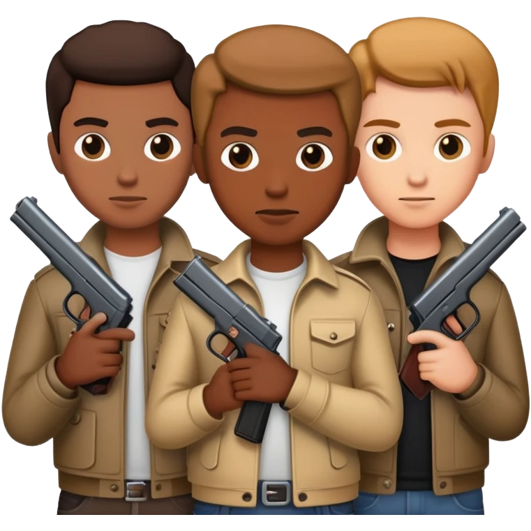 gang of friends with guns emoji