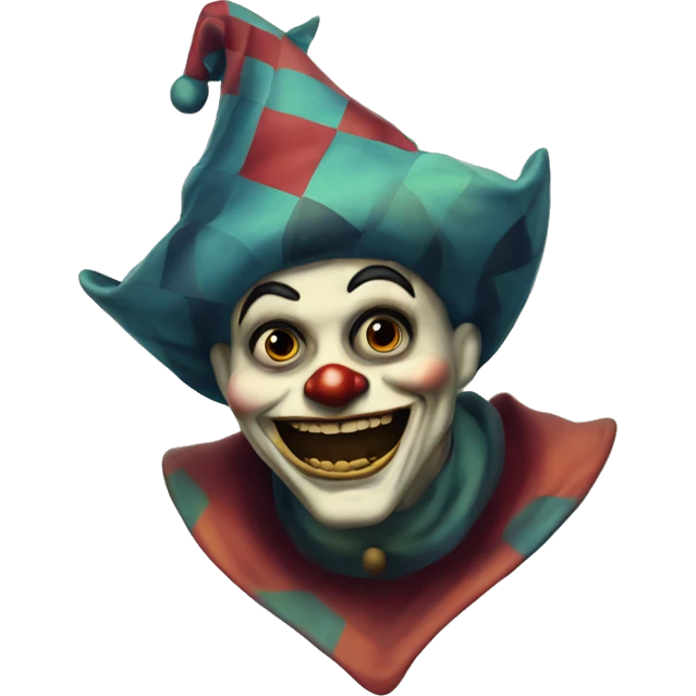 vintage scary jester  emoji