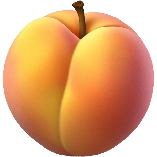 3d peach emoji