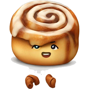 Cute realistic cinnamon roll emoji