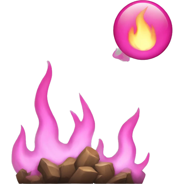 Pink fire ios emoji