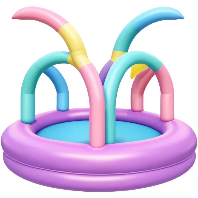 pastel bouncy inflatable trampoline  emoji