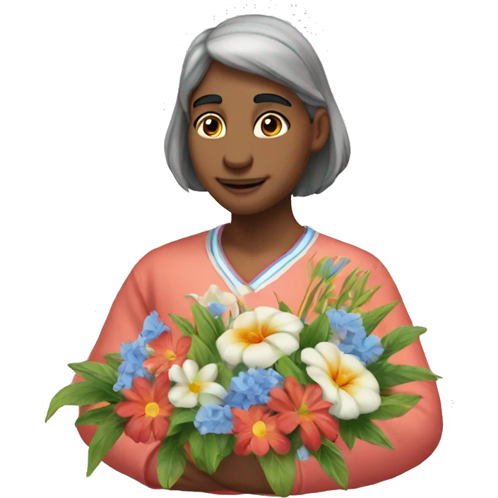 Delfín con flores emoji
