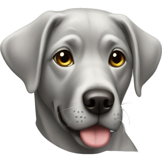 Silver lab dog emoji
