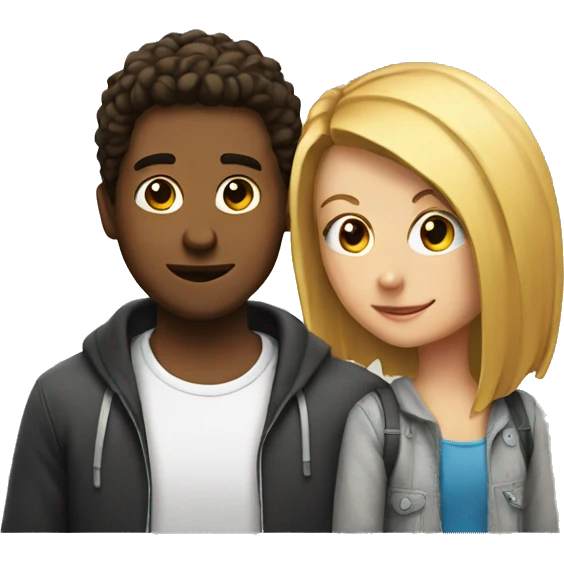 Guy in back of girl emoji
