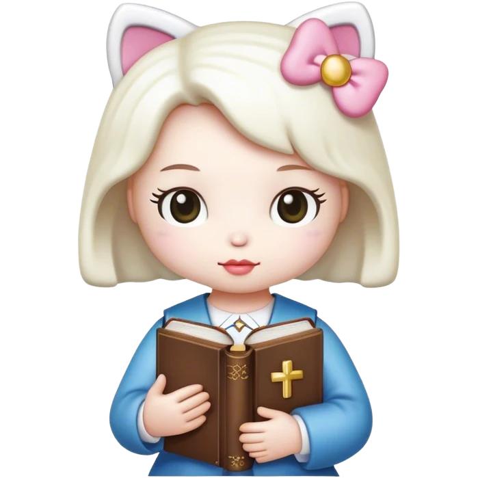 Sanrio Hello Kitty with holy bible  emoji