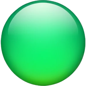 3d gradient green round emoji