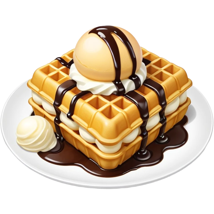 Hong Kong egg waffle (bubble waffle) folded with ice cream inside emoji