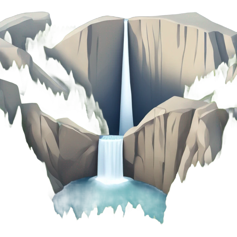 Yosemite National Park, Yosemite Falls isometric  emoji
