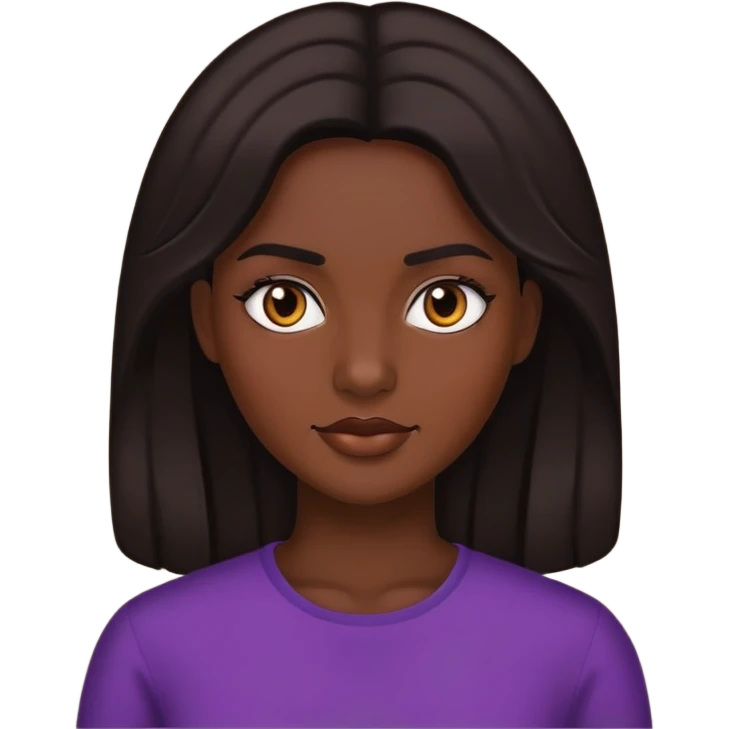 Melena morena emoji