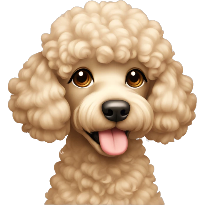 dog poodle beige lovely emoji