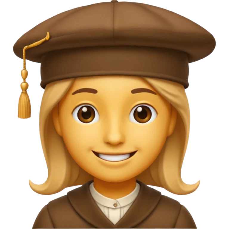Emoji avec un chapeau de poète emoji