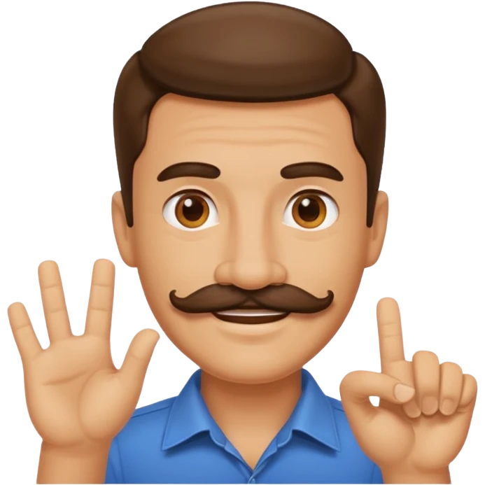 Man approving with mustache  emoji