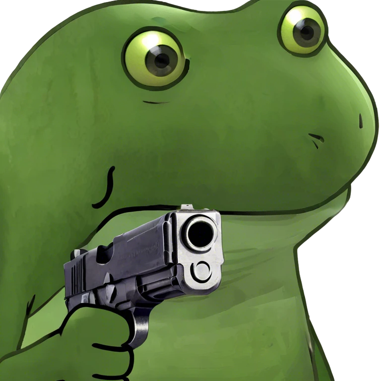 holding a gun emoji