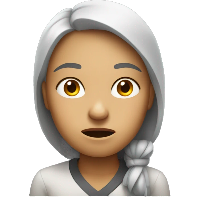 a woman with a frustrated look on her face emoji