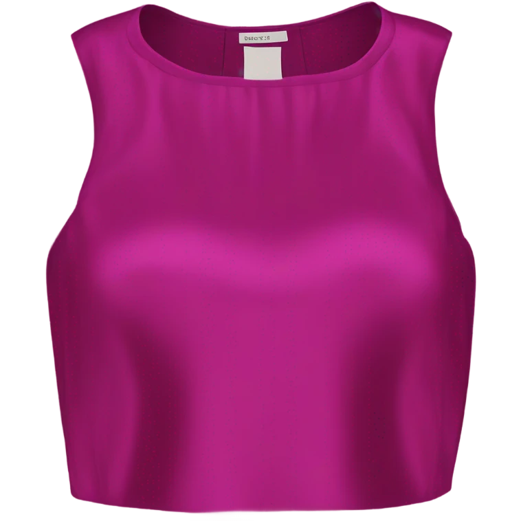 Realistic magenta cut out silk crop top blouse. emoji