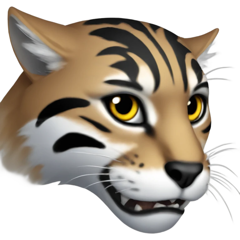 Wildcat getting eaten by a hawk emoji