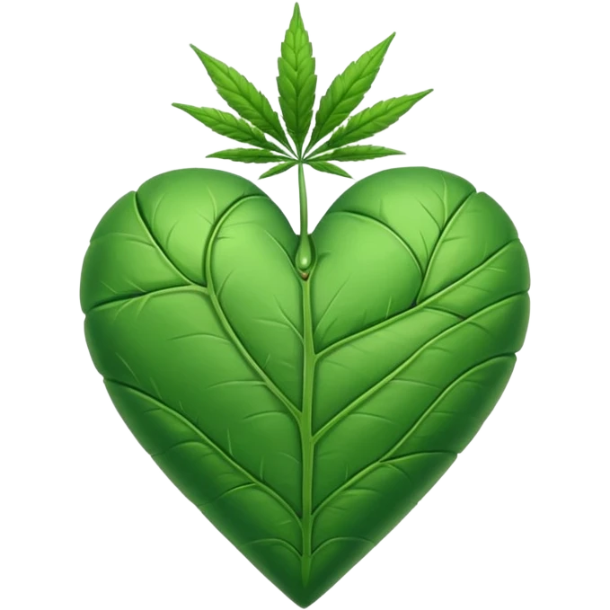 Animated weed heart emoji
